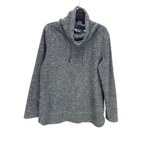 Ascend Gray Cowl Neck Pullover Sweater Fleece Large Women’s Top